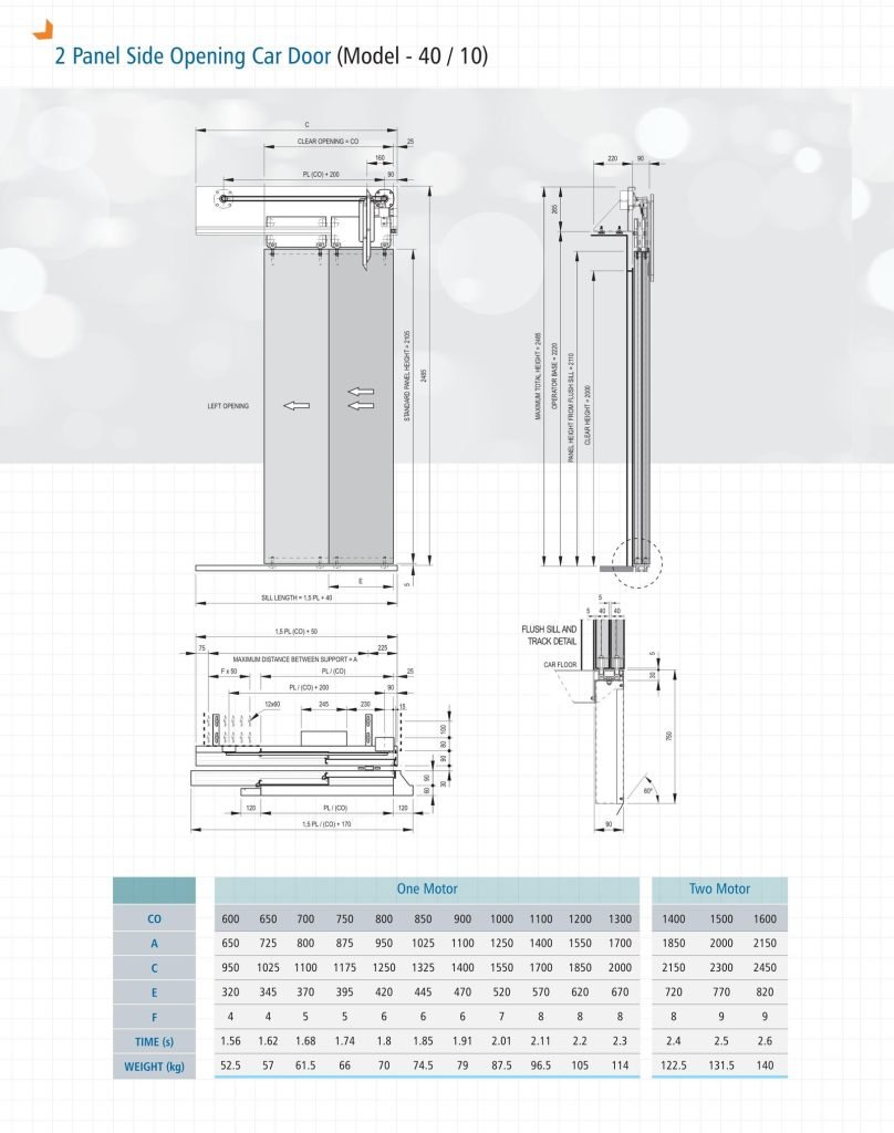 2-Panel Side Opening Door