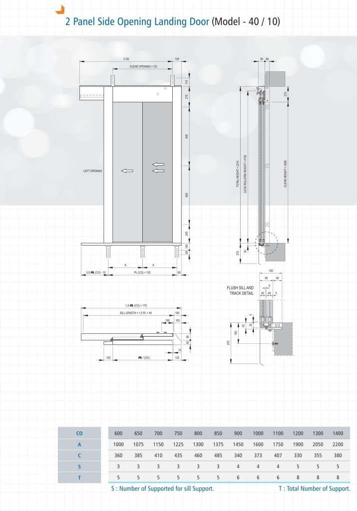 2-Panel Side Opening Landing Door