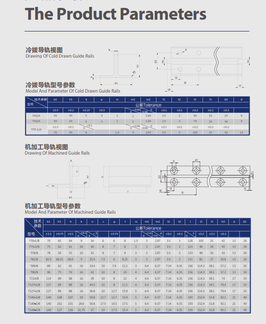 Guide Rail Product Parameters