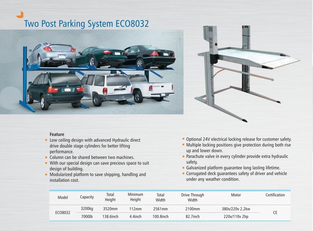Two Post Parking System — ECO8032